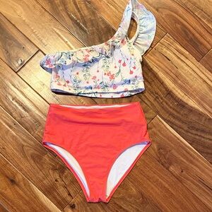 Old Navy,  Floral One-Shoulder Bikini Set, medium, NWOT